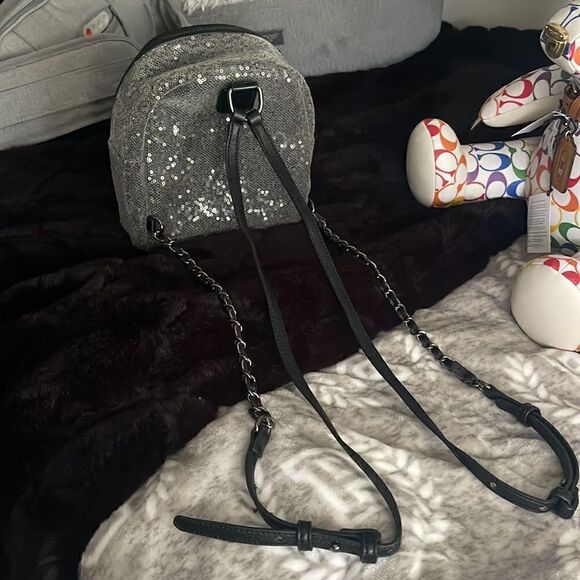 Bling y2k sequin covered chain strap mini bag/backpack nwot - Picture 8 of 8